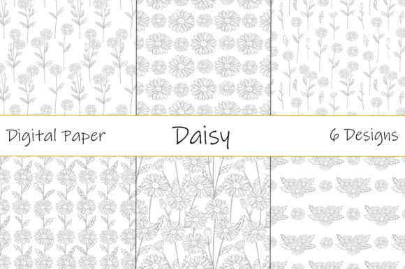 Daisy Patterns and Graphics for Handmade Designs
