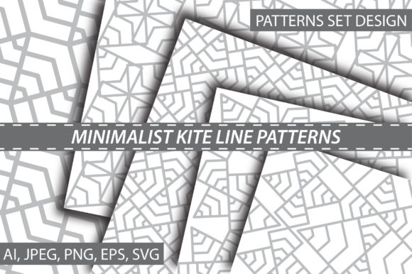 Minimalist Kite Line Patterns: Graphics for Modern Designs